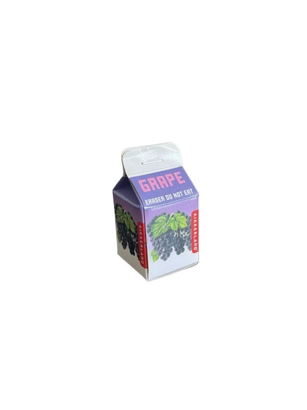 Kikkerland Mini Eraser Grape Scented Juice Carton Purple